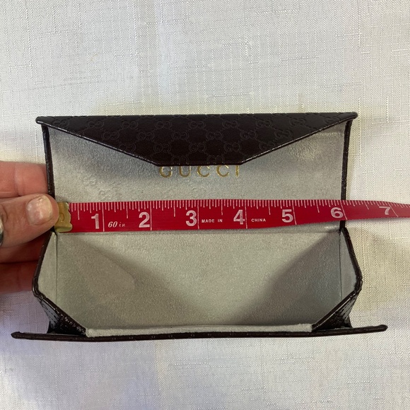 NEW! Authentic Gucci Leather Folding Eyeglass Case & Shopping Bag - Picture 6 of 8